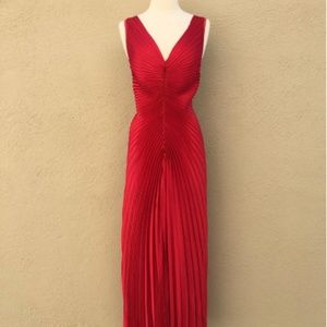 FLORA NIKROOZ vintage red slip dress